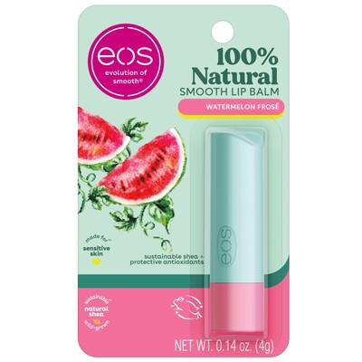 eos 100% Natural Lip Balm- Watermelon Frosé Dermatologist Recommended for Sen...