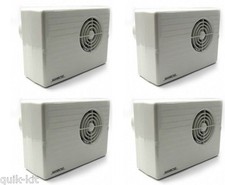 4 x Manrose CF200T Centrifugal Bathroom Extractor Fans with run on Timer - 4"