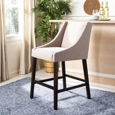 SAFAVIEH Dylan Bar Stool | Taupe |