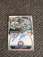 2023 1st Bowman Chrome Draft Wyatt Langford Rookie Rc Autograph Prospect Auto