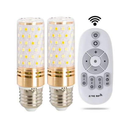9W E27 Smart LED Corn Light Bulb with Remote Control 2 Pack (2 Bulb+1 Remote)