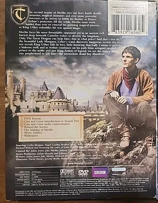 The Adventures Of Merlin Season Two Dvd Complete Set BBC | eBay