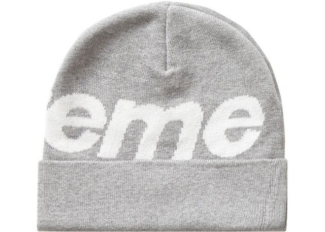 supreme grey box logo beanie