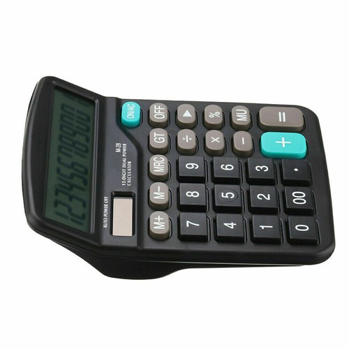 Solar Battery Desktop Calculator Basic 12-Digit Large Display Office Business - Picture 5 of 9