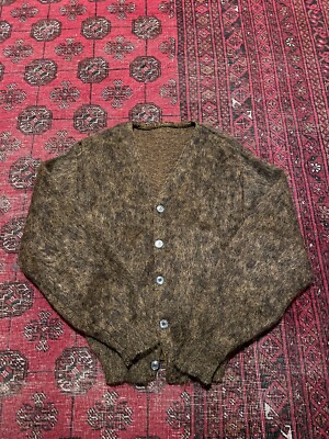 ドスペ 美品 vintage 50s 60s mohair cardigan Vintage Sweater, Size Medium, Mohair Cardigan, 1960s Sweater