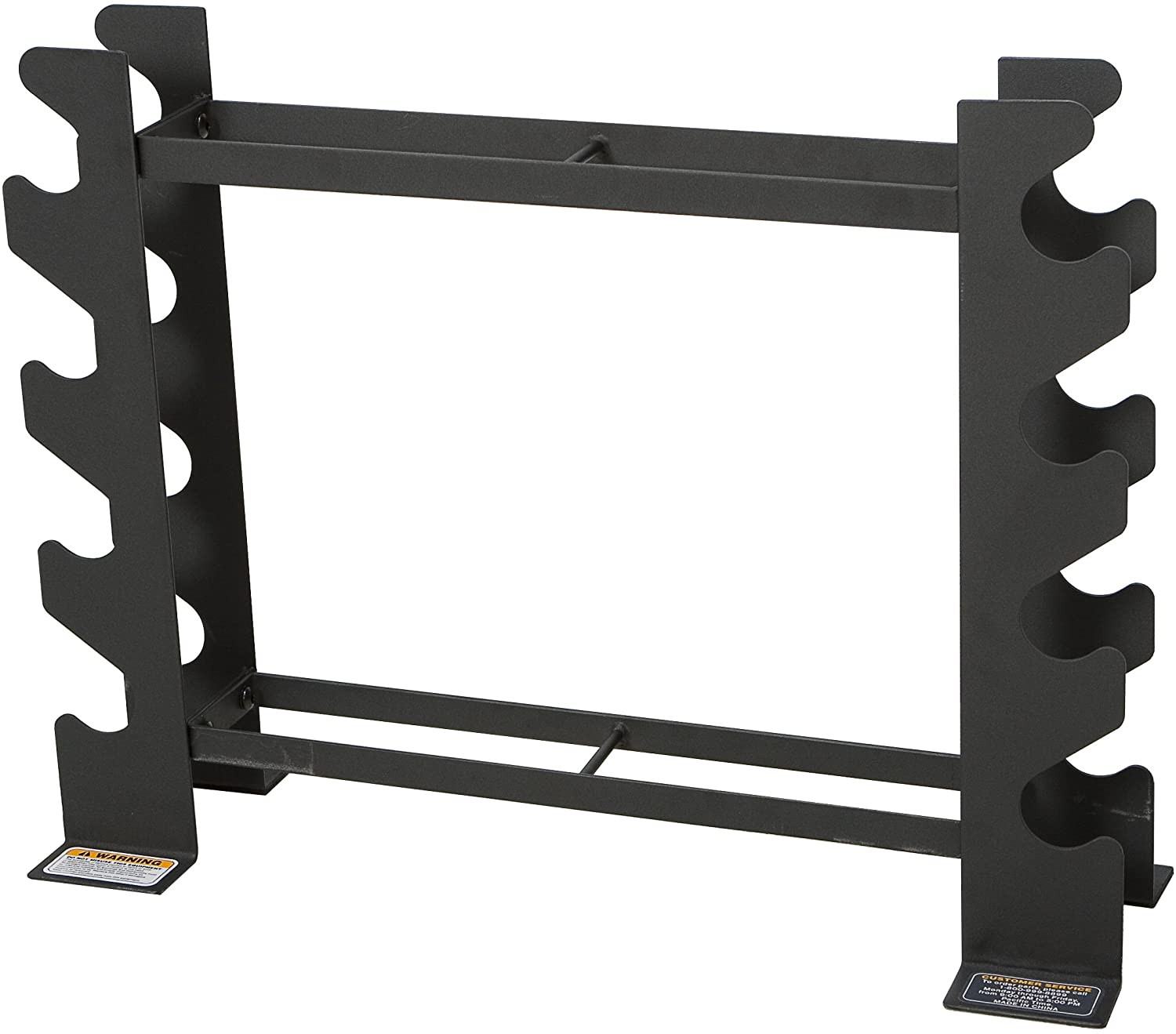 Compact Dumbbell Rack for Home Gym - Fits 20" Weights, Black