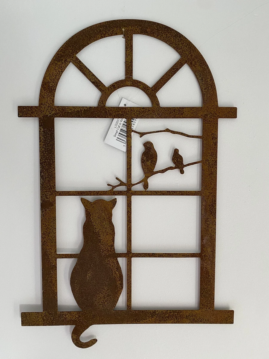 Cat wall hotsell art metal