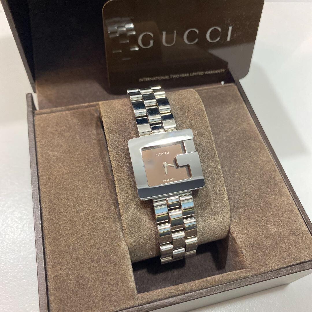 GUCCI 3600L G Watch 24mm Square Quartz Womens Brown Dial GUCCI 3600L G Watch 24mm Square Quartz Womens Brown Dial