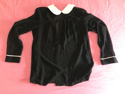 Camicia Top Maglia Zara nera colletto | eBay