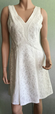 BCBG MAX AZRIA Designer Kleid Hochzeit Abendkleid Cocktailkleid Gr 38 NEU weiss
