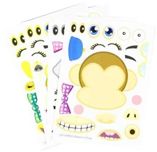 Rhode Island Novelty Make Your Own Zoo Animal Sticker Asst 12 Sheets Per Order