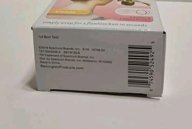 Remington The PERFECT BUN Blonde Hair Styling Accessory New Opened Box - Image 4 of 4