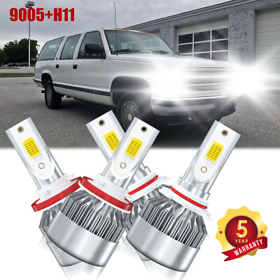 For Chevrolet Suburban 2015-2021 LED Headlight Kit High Low Beam Bulb Combo
