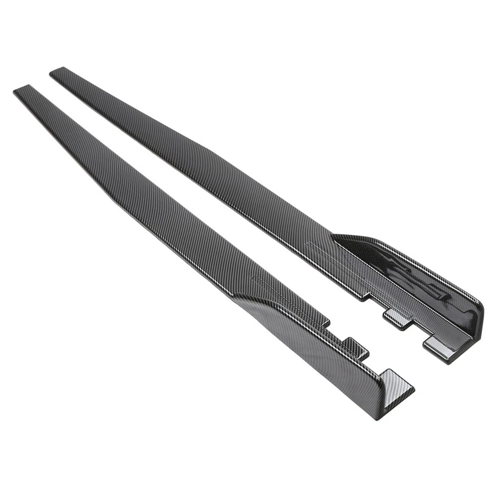 For Infiniti Q50 Q60 Q70 46" Side Skirt Rocker Panel Splitter Carbon Fiber Foto 4 de 4