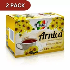 2 THERBAL ARNICA TEA INFUSION HERBS 25 BAGS