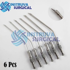 6 PCs Set Frazier Suction Tubes With Ball Tip 6 To 12 Fr Surgical Instruments
