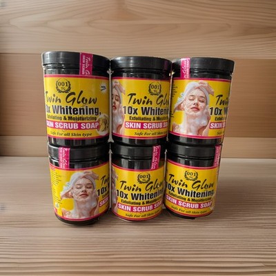 Twin Glow 10x Whitening Body Peeling Seife. 3 Farbtöne weißer 