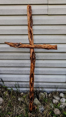 Cross - hand made from all natural diamond willow tree