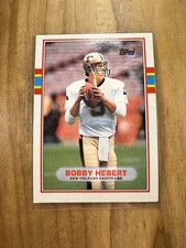 NFL FOOTBALL CARD 1989 TOPPS Bobby Herbert #162 ERROR MISCUT ODDITY Saints QB