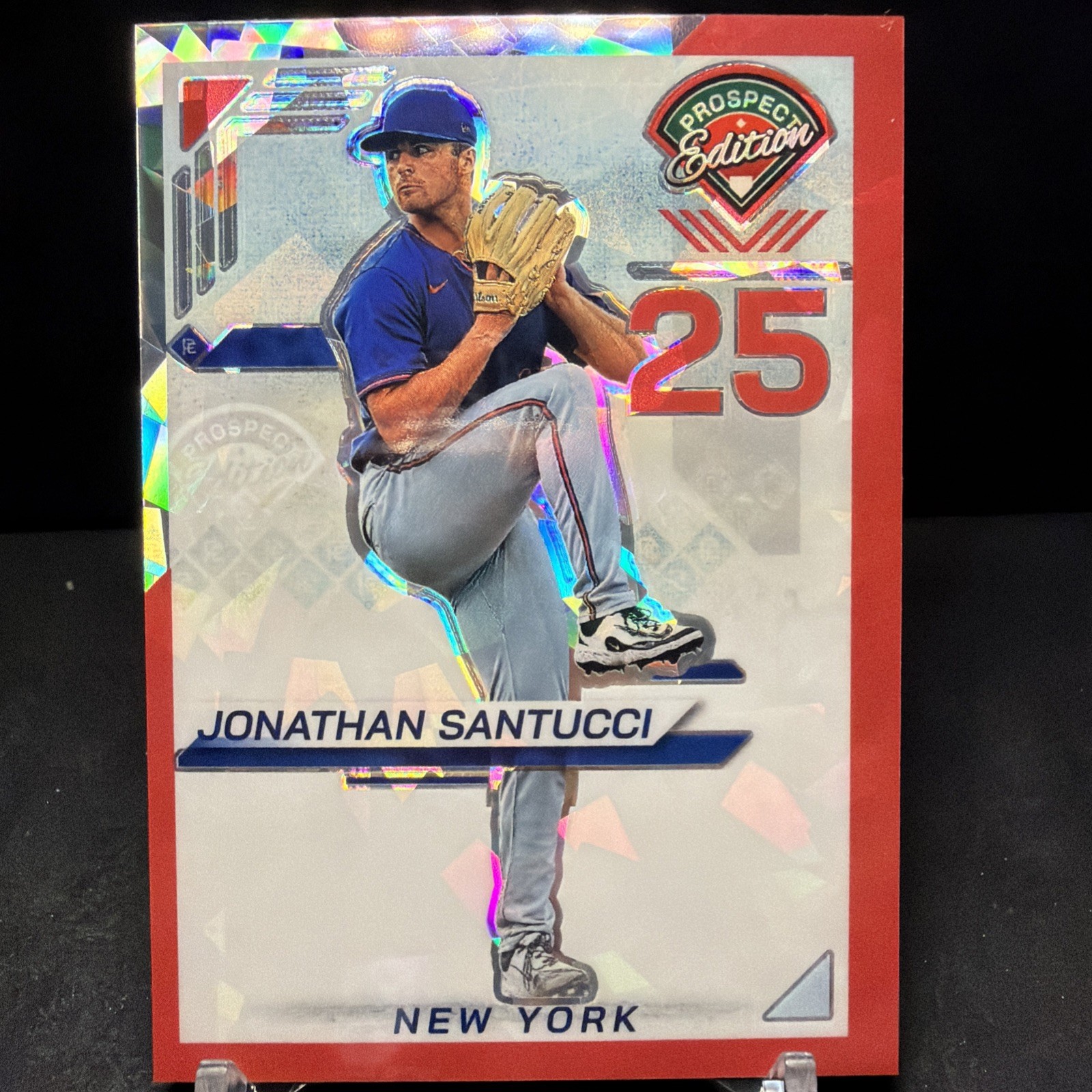 2025 Panini Prospect Edition - Jonathan Santucci #174 Red Ice Prizm (RC)