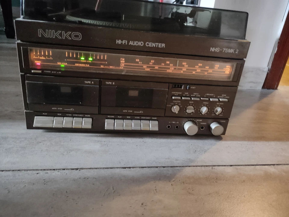 ​nikko nhs 75mk2 sintoamplificatore ricevitore vintage stereo hifi 1983 60w - Immagine 2 di 4