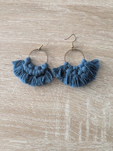 Macrame Hoop Earrings