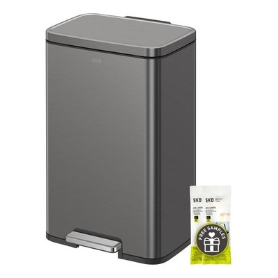 Madison Gunmetal Stainless Steel 50 Liter/13.2 Gallon Step Trash Can with Inn...