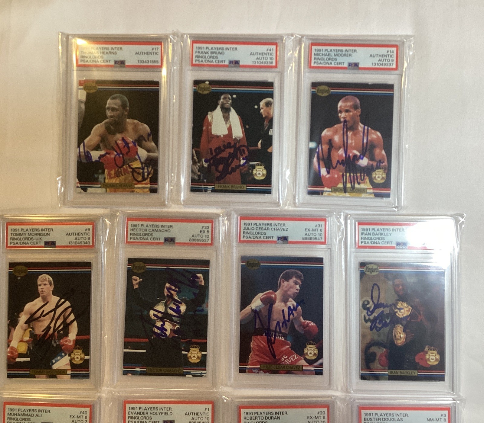 1991 RINGLORDS 32/40 AUTOGRAPH CARD SET MUHAMMAD ALI Auto EVANDER HOLYFIELD Auto view 4