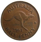 1961 Australia Half Penny — photo from another recent sale