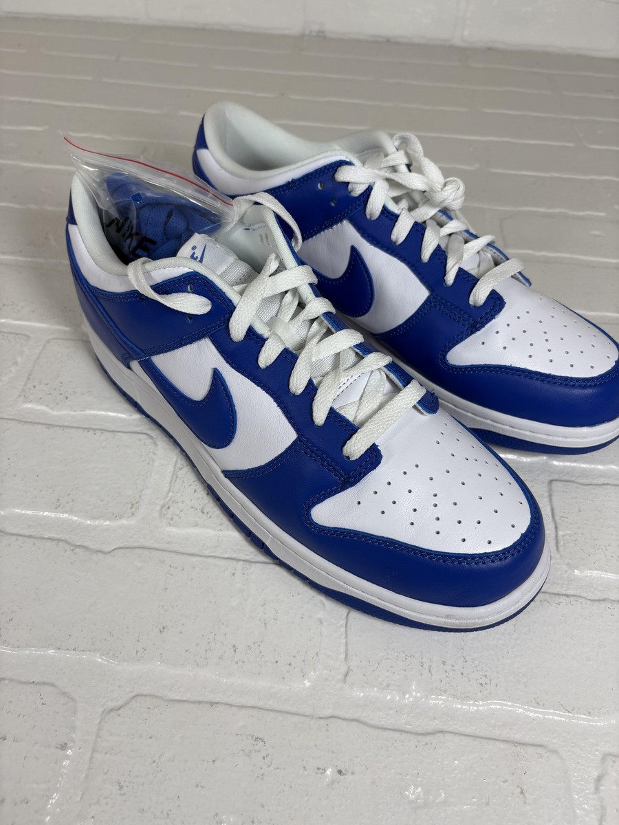 Nike Dunk Low SP Shoes Mens Size 11 White Varsity Royal Kentucky