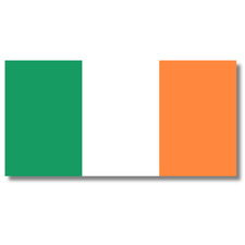 Ireland Flag Vinyl PVC Sticker, Car Bike Truck Bumper Country Waterproof