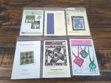 Lot Of 6 Quilting Patterns-Bags, Pillow, Table Runner, Quilt Quarters, Pendants