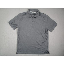 TravisMathew Mens XL Gray Short Sleeve Pima Cotton Blend Golf Polo Shirt 61121