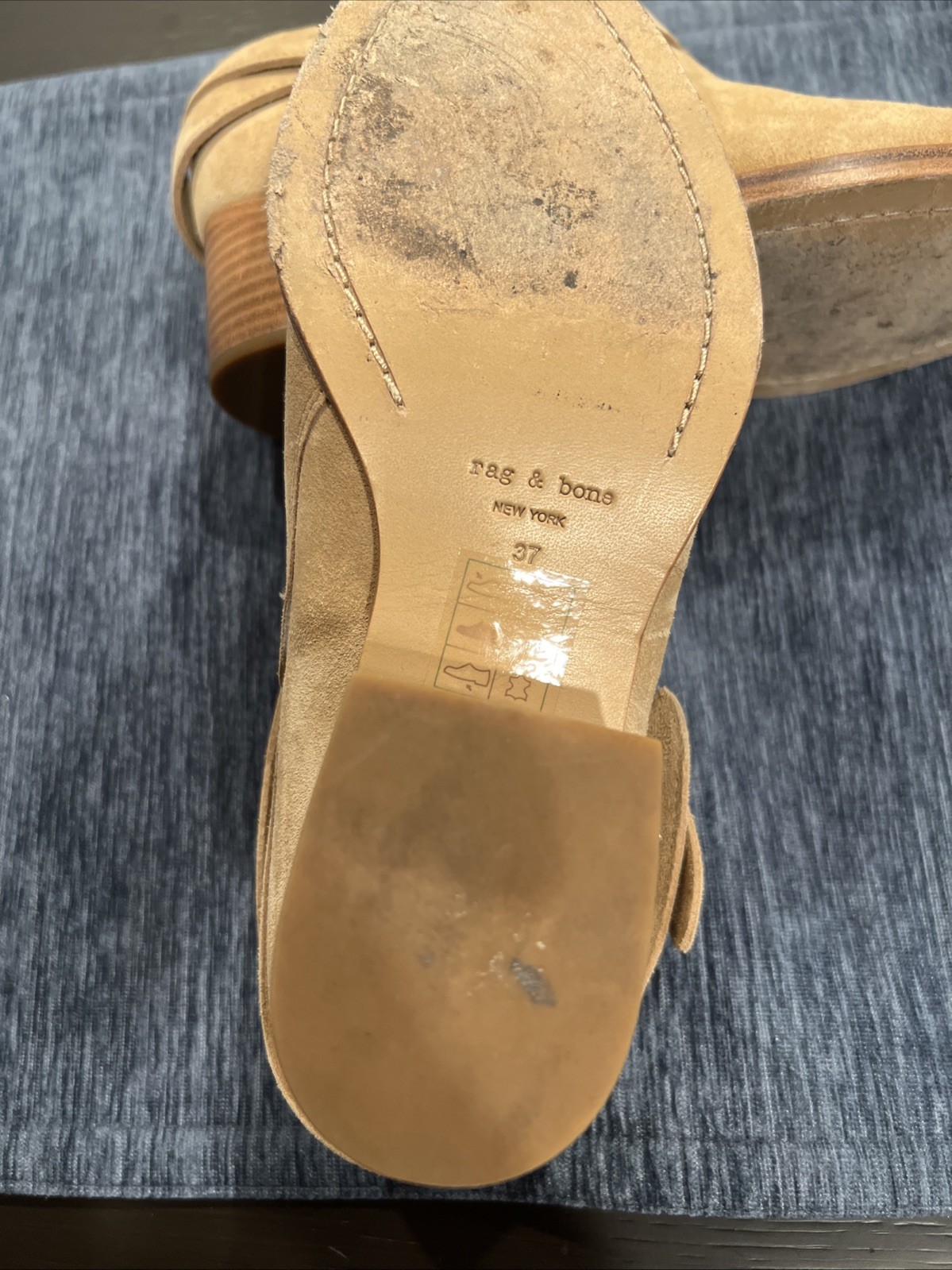 RRP £335 RAG & BONE Dune Camel Leather Suede Harley Boots EU 37US 7 Used Lightly image 5