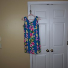 Vintage Shannon Marie Hawaii Floral Sleeveless Hibiscus Mini Dress Size S
