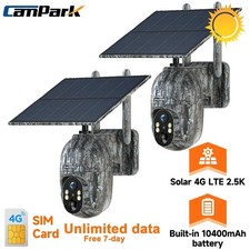 2X Cellular Wildlife Trail Camera 4G LTE Wireless 2K Solar Powered security Game
