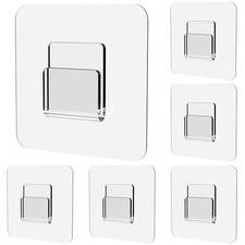 Jovware Adhesive Shower Caddy Replacement Sticker - Flat Hooks for Bathroom O...