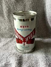 Star Model Flat Top Beer Can  - Bottom is Open-  Empty Can, Peru, Illinois