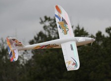 RC Airplane 1400mm Electric Soaring Glider with Flaps  Bright LEDs PNF EPO Foam