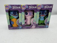 Lot of 3 Disney Stitch Micro Teenies: ANGEL  2 Different STITCH Plushies New 