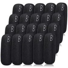 Kanayu/20 Pcs Hard Shell Glasses Case Bulk Linen Fabrics Protective 20 Black