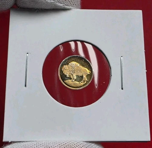 Buffalo 🐃  1 Gram .999 Fine Pure Silver Bullion Mini Proof Round Coin - Toned