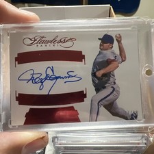2017 Panini Flawless Memorable Marks Roger Clemens MM-RC Ruby /10 Auto Blue Jays