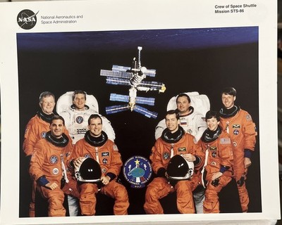 Vintage NASA STS-86 Atlantis 7th Mir Docking Mission Lithograph SCCL-159 Estate