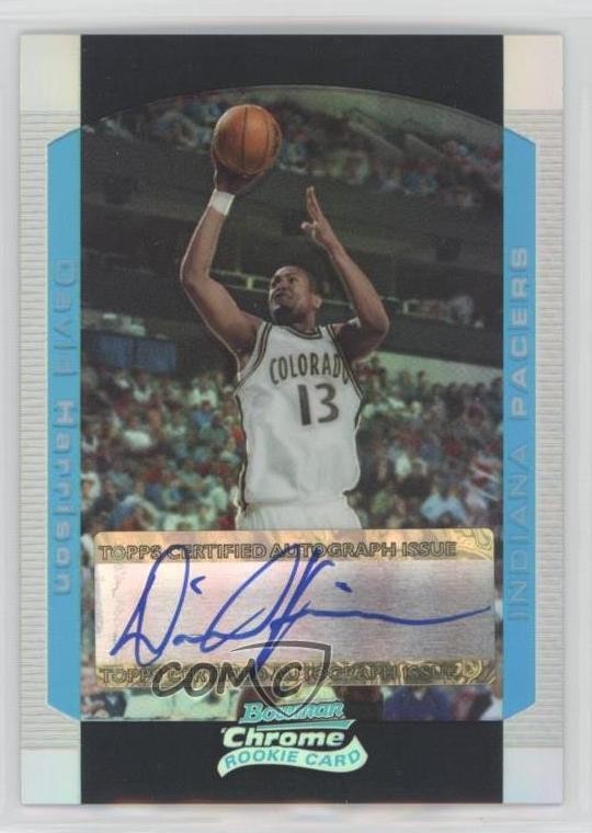 2004 Bowman Draft Chrome Refractor 50/50 David Harrison #156 Rookie Auto RC 0l1