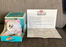 Vintage Tonka Pound Purrries Pur-r-ries Newborns White  Grey Striped Cat In Box