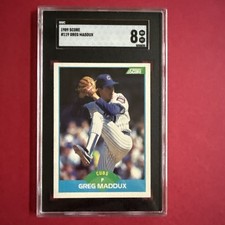 1989 Score Baseball Greg Maddux #119 SGC 8
