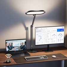 Premium LED Desk Lamp for Home Office   Medium Size, Desktop -Black 1 Pack