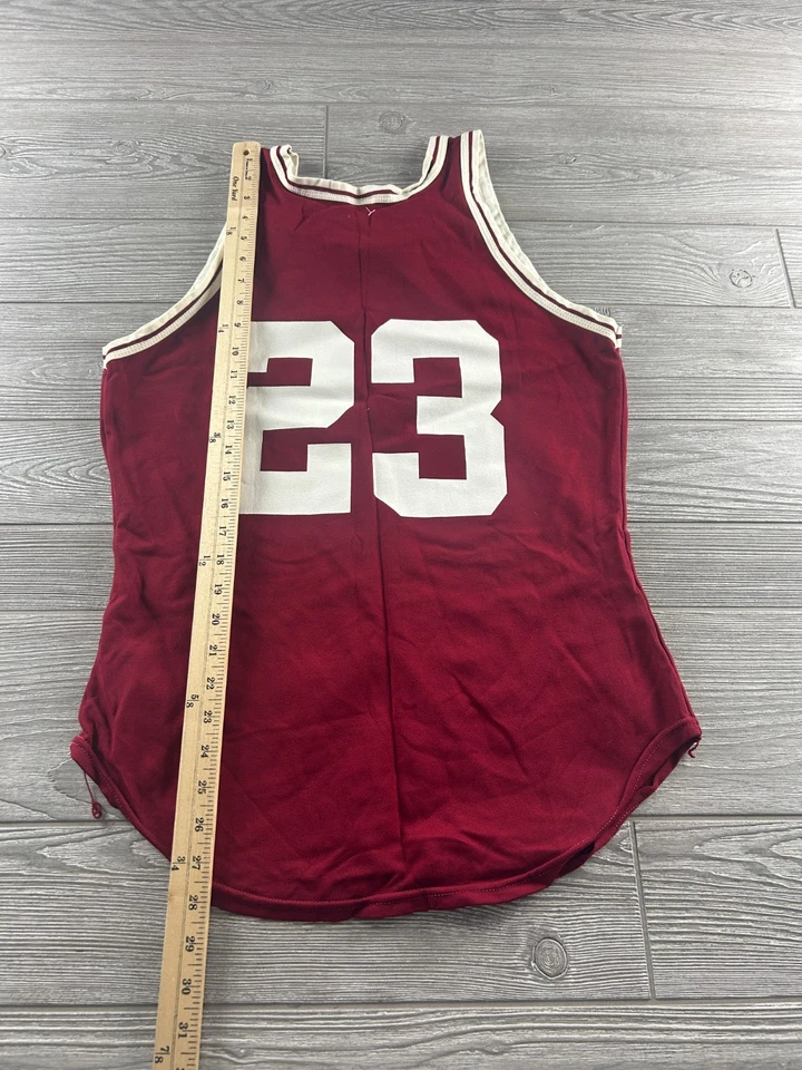 Camiseta deportiva de baloncesto Rawlings grande para adultos "Morgan's Raiders" granate vintage años 70? Foto 3 de 4