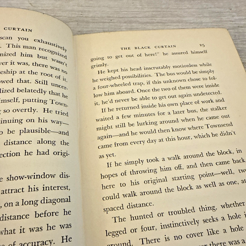 THE BLACK CURTAIN by Cornell Woolrich ~ 1st Edition HB 194 1941 ~ Super RARE! - Picture 6 of 7